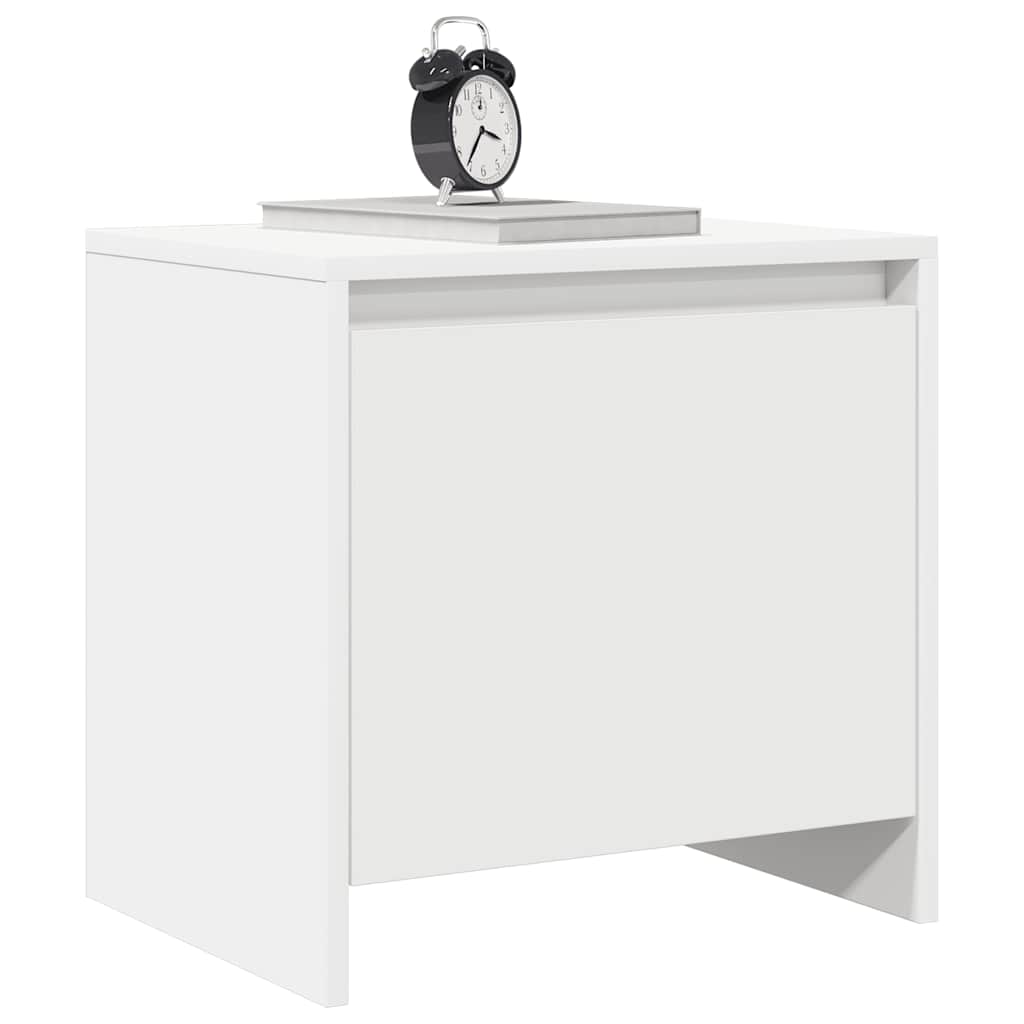 sengebord 45x34x44,5 cm konstrueret træ hvid