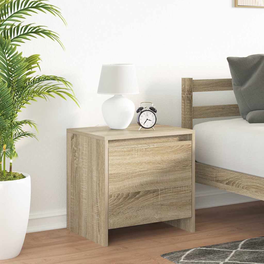 sengebord 45x34x44,5 cm konstrueret træ sonoma-eg billede