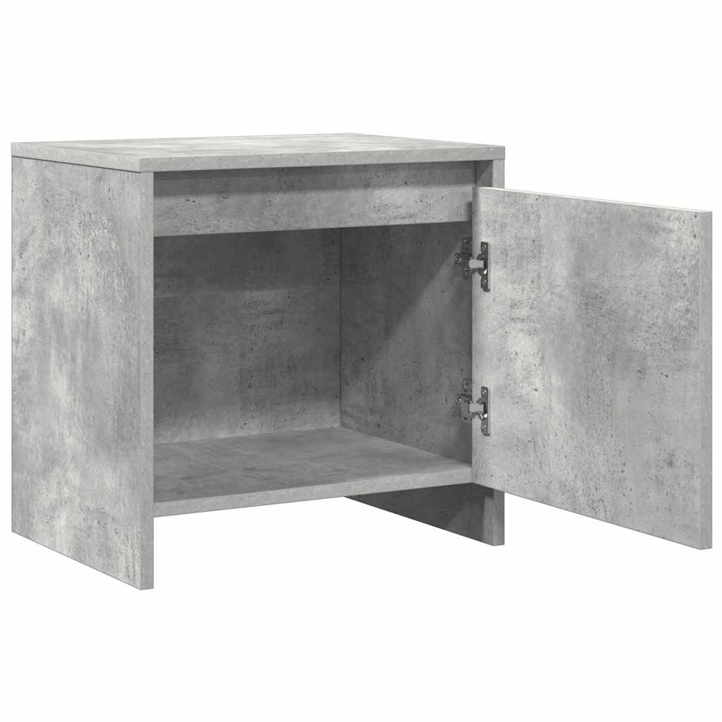 sengebord 45x34,5x44,5 cm konstrueret træ betongrå