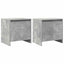 sengeborde 2 stk. 45x34x44,5 cm konstrueret træ betongrå