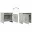 sengeborde 2 stk. 45x34x44,5 cm konstrueret træ betongrå