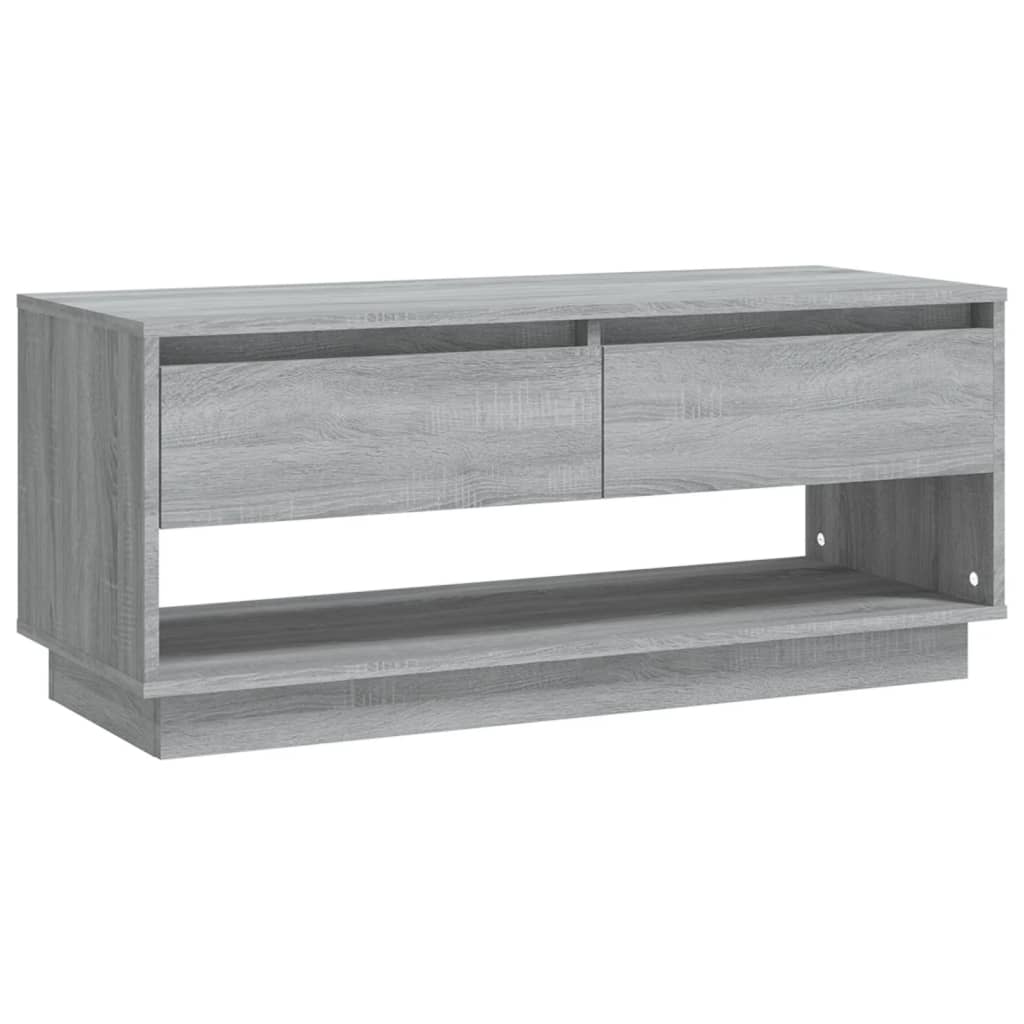 tv-bord 102x41x44 cm konstrueret træ grå sonoma-eg