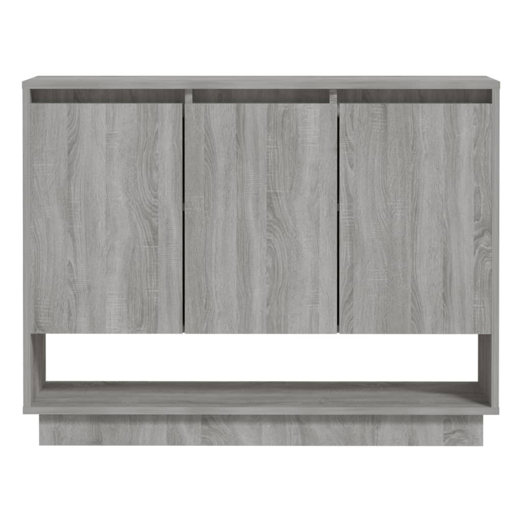 skænk 97x31x75 cm konstrueret træ grå sonoma-eg