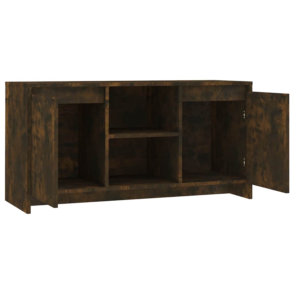 tv-bord 102x37,5x52,5 cm konstrueret træ røget egetræsfarve