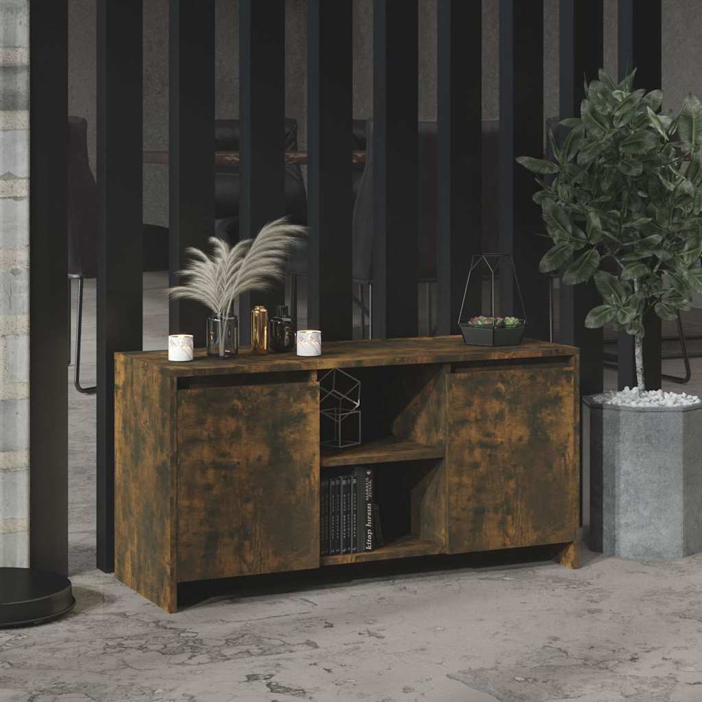 tv-bord 102x37,5x52,5 cm konstrueret træ røget egetræsfarve
