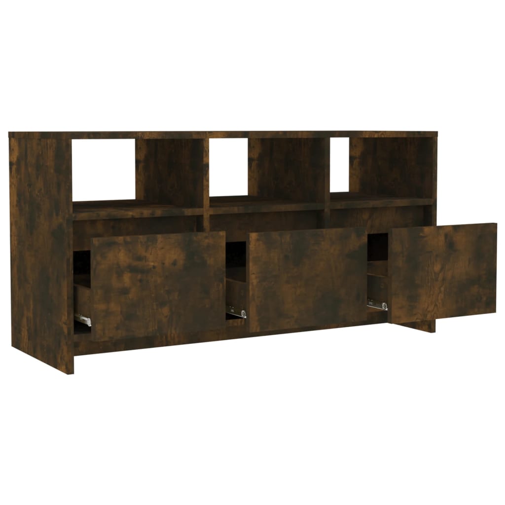 tv-bord 102x37,5x52,5 cm konstrueret træ røget egetræsfarve