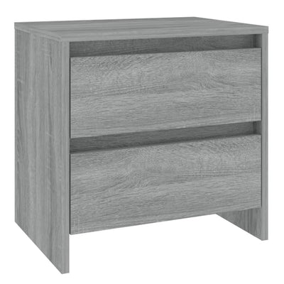 sengebord 45x34,5x44,5 cm konstrueret træ grå sonoma-eg