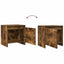 sengeborde 2 stk. 45x34x44,5 cm konstrueret træ røget egetræ