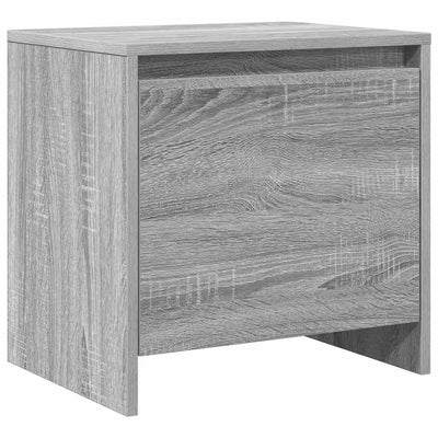 sengebord 45x34x44,5 cm konstrueret træ grå sonoma-eg