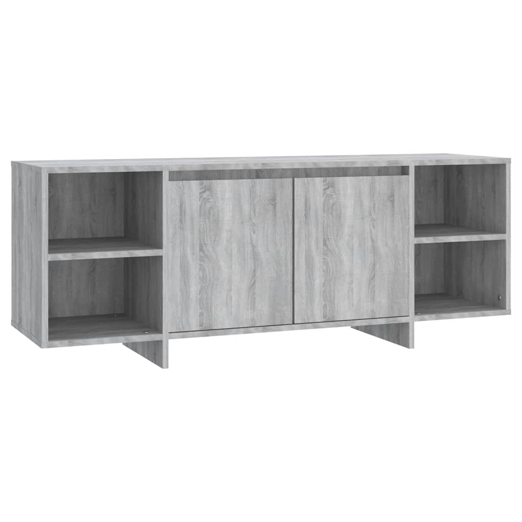 tv-skab 130x35x50 cm konstrueret træ grå sonoma-eg