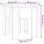sofabord 40x40x42 cm konstrueret træ sonoma-eg