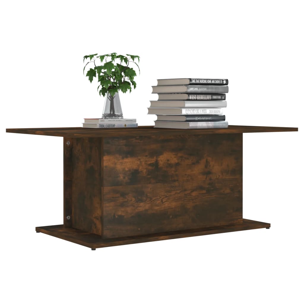 sofabord 102x55,5x40 cm konstrueret træ røget egetræsfarve