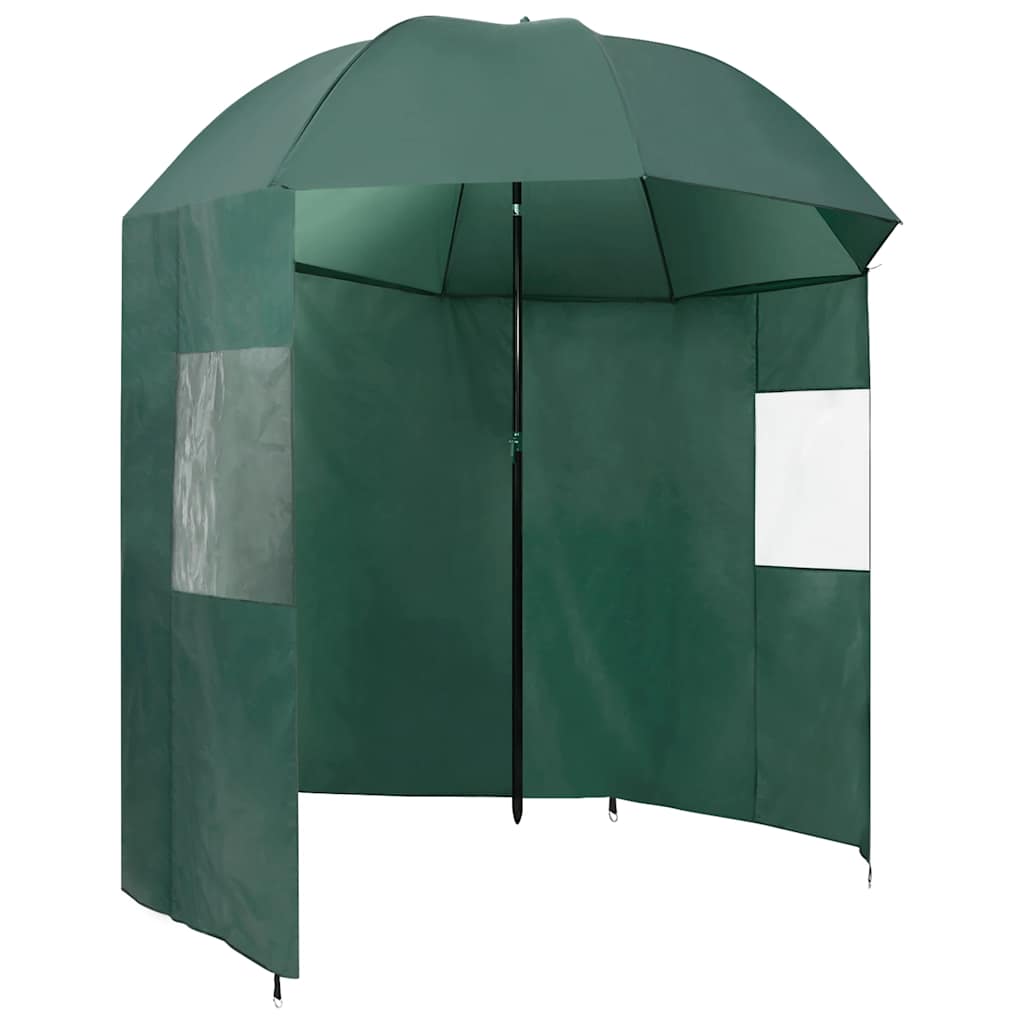 parasol til fisketure 220x185 cm grøn
