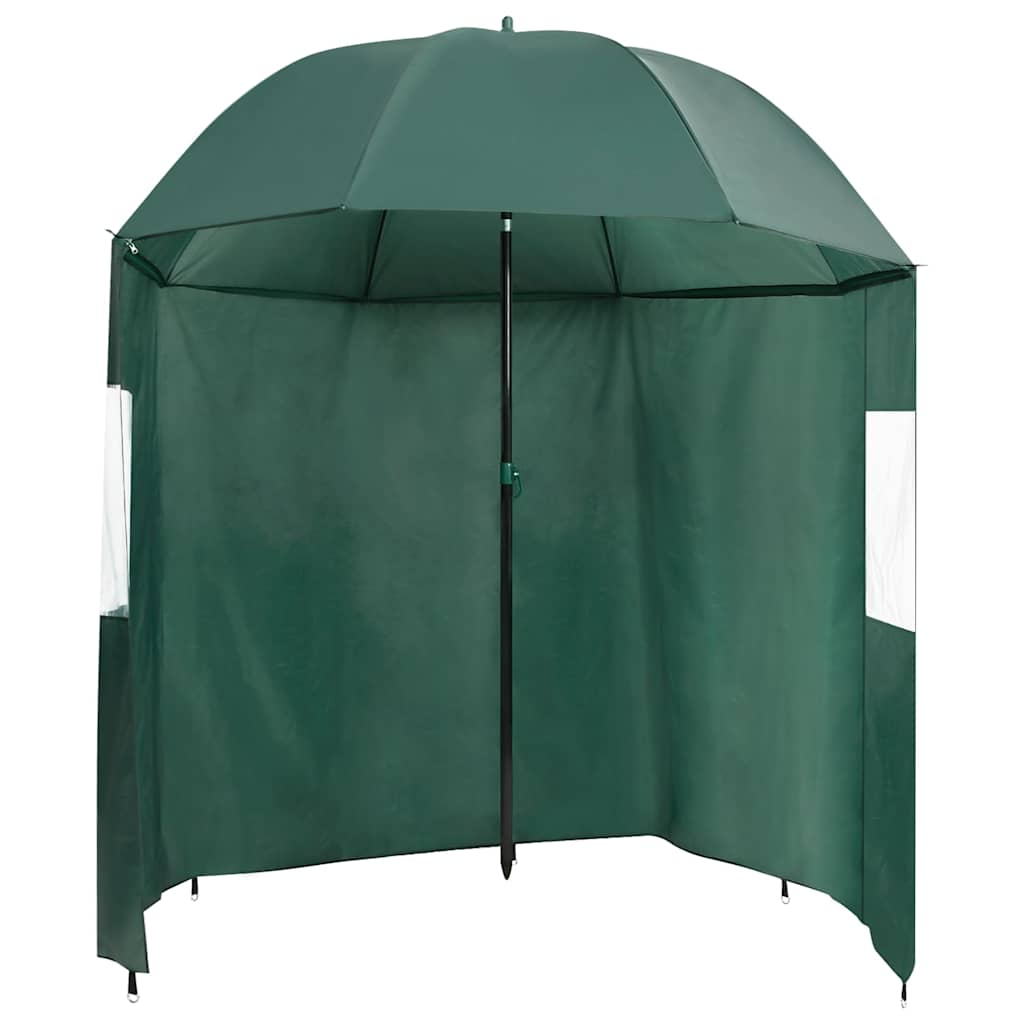 parasol til fisketure 220x185 cm grøn