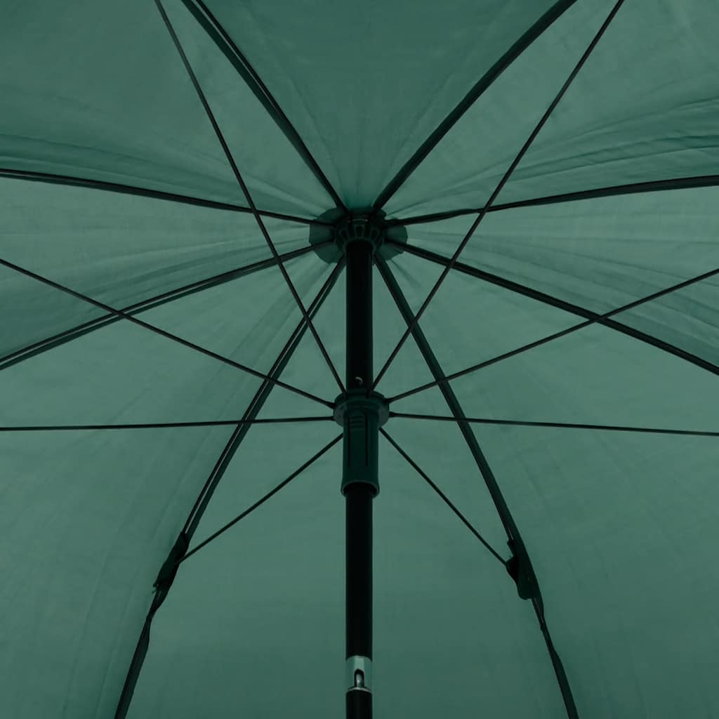 parasol til fisketure 220x185 cm grøn