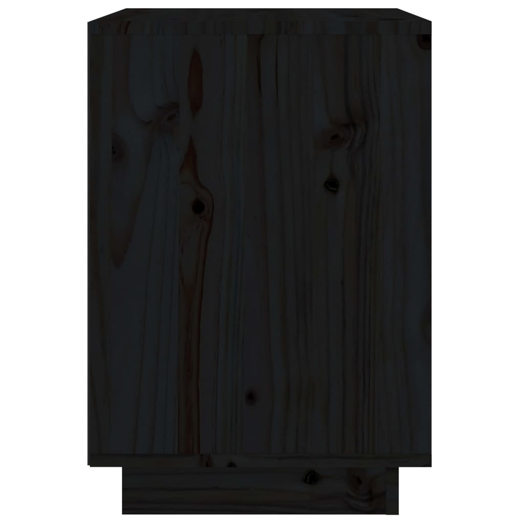 sengeborde 2 stk. 40x35x50 cm massivt fyrretræ sort