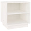sengebord 40x34x40 cm massivt fyrretræ hvid