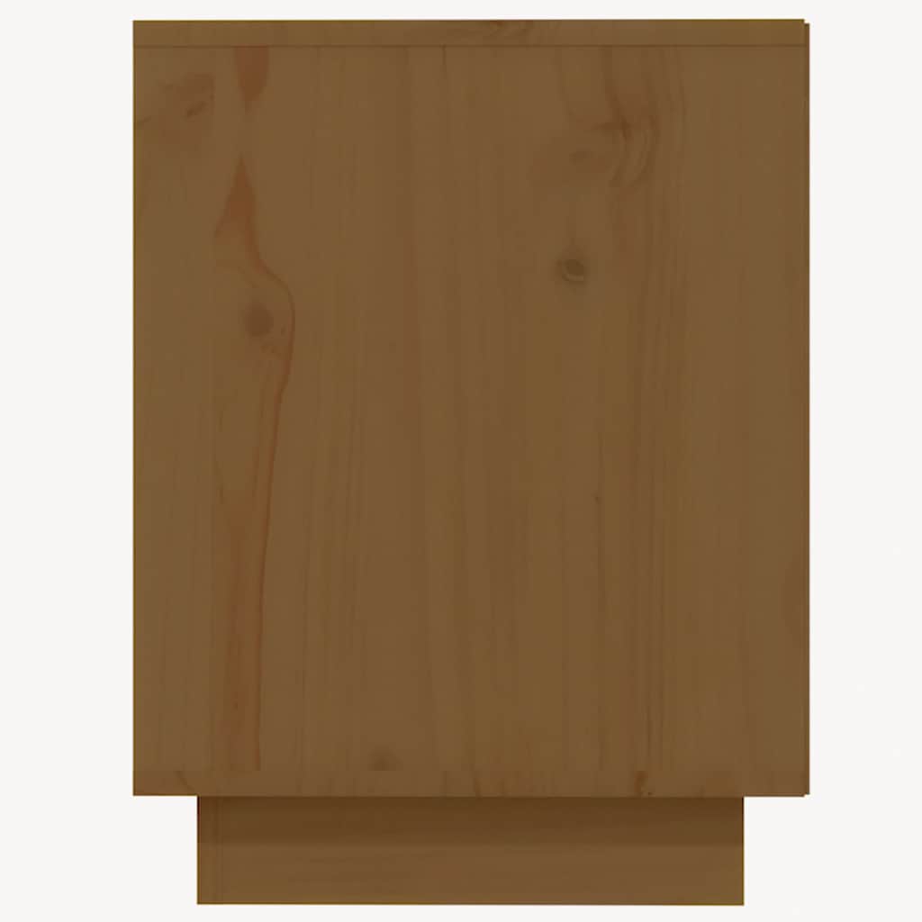 skoreol 110x34x45 cm massivt fyrretræ gyldenbrun