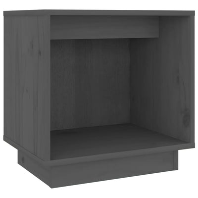 sengebord 40x30x40 cm massivt fyrretræ grå