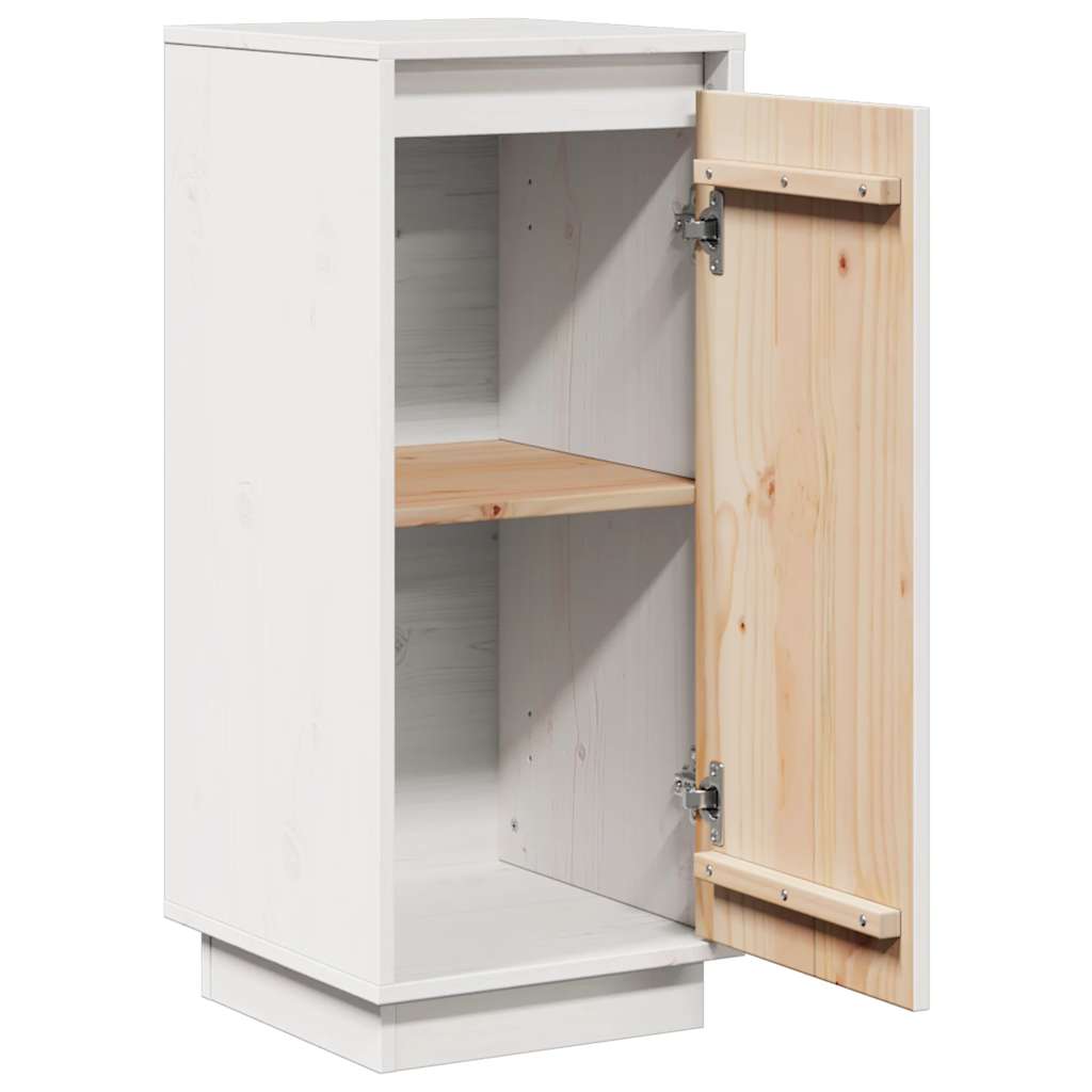 skænk 31,5x34x75 cm massivt fyrretræ hvid
