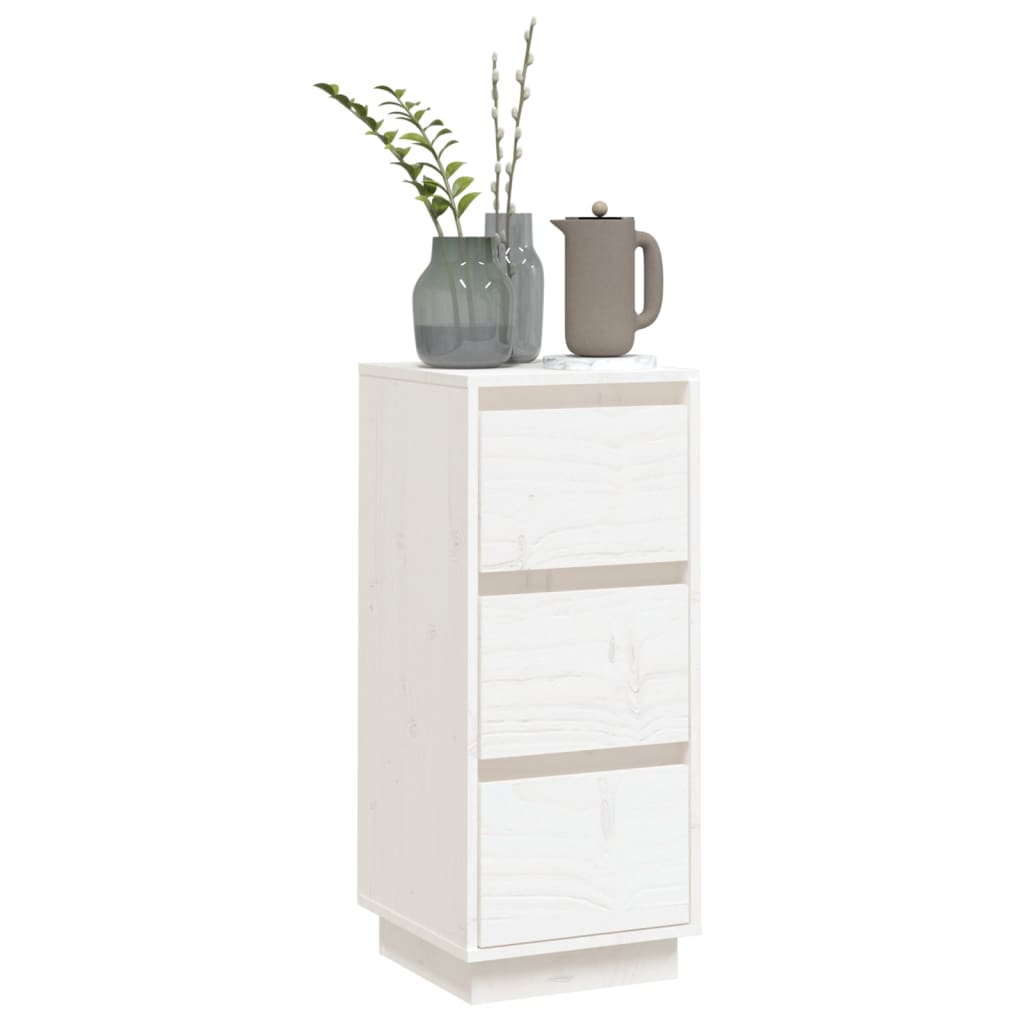 skænk 32x34x75 cm massivt fyrretræ hvid