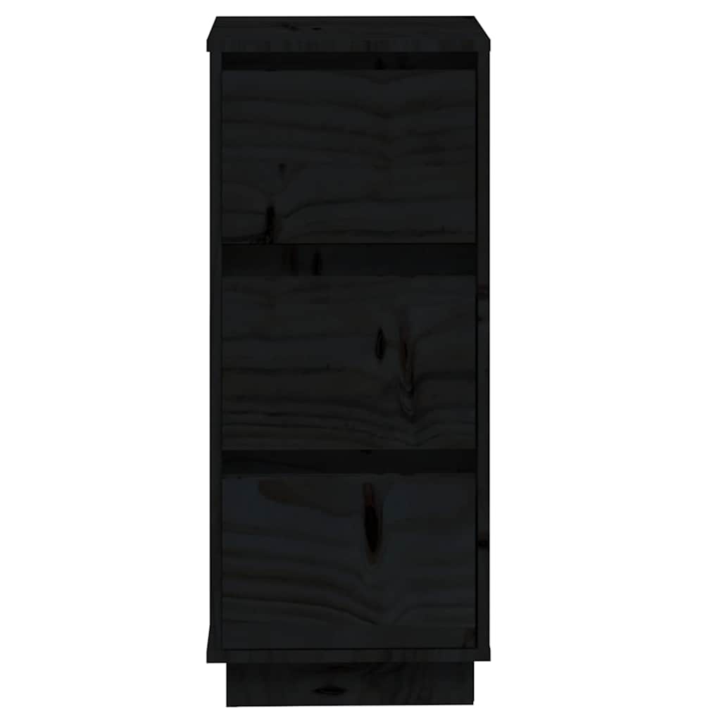 skænke 2 stk. 32x34x75 cm massivt fyrretræ sort
