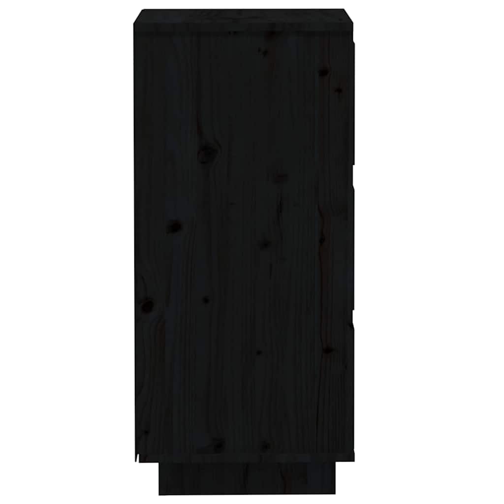 skænke 2 stk. 32x34x75 cm massivt fyrretræ sort