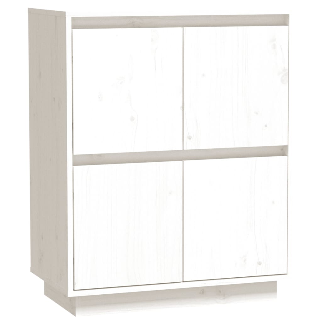 skænk 60x34x75 cm massivt fyrretræ hvid