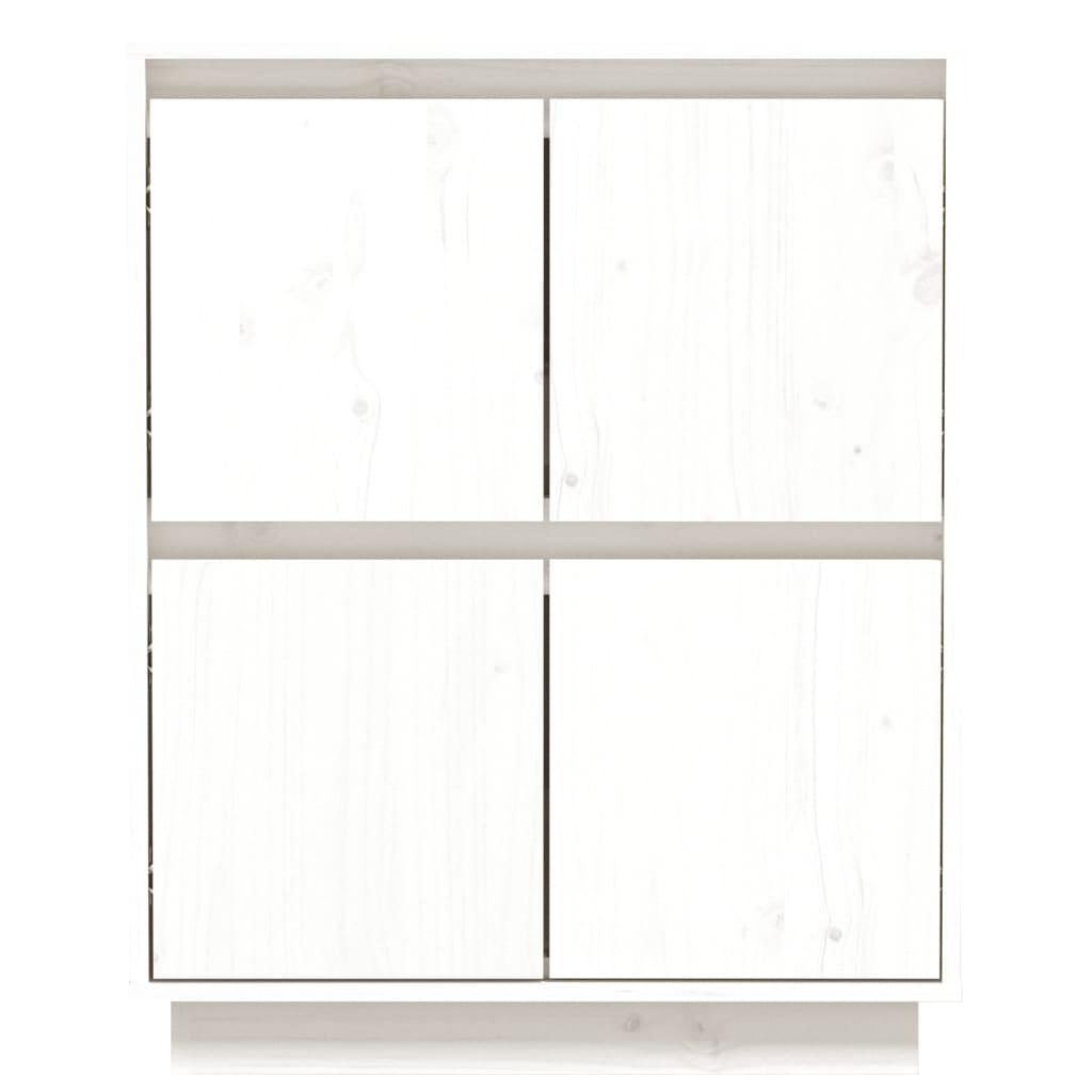 skænk 60x34x75 cm massivt fyrretræ hvid