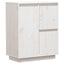 skænk 60x34x75 cm massivt fyrretræ hvid