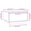 sofabord 55x56x32 cm massivt fyrretræ hvid