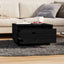 sofabord 55x56x32 cm massivt fyrretræ sort