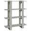 bogreol/rumdeler 100x30x123,5 cm betongrå