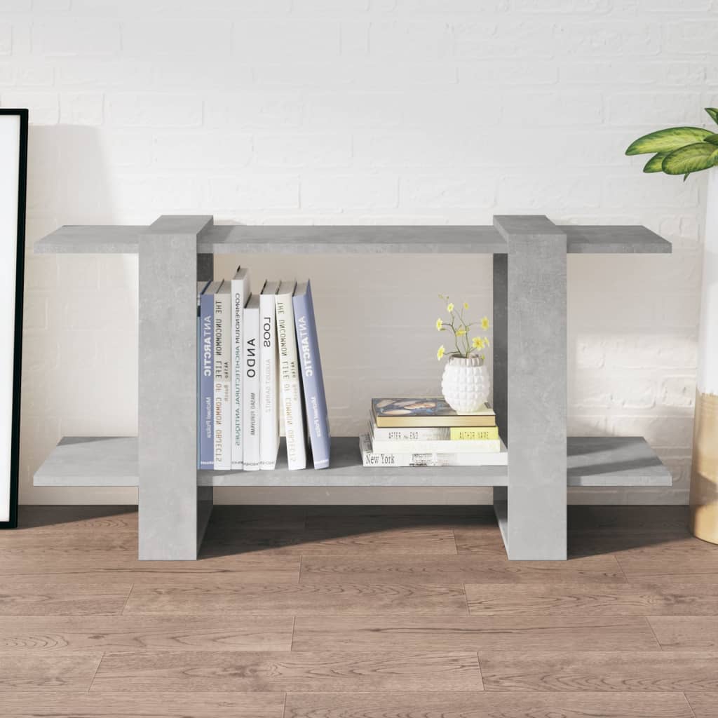 bogreol 100x30x51 cm konstrueret træ betongrå billede