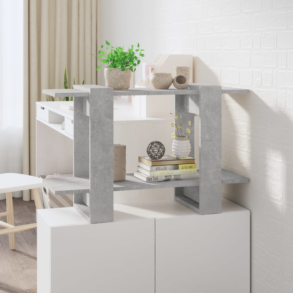 bogreol/rumdeler 80x30x51 cm betongrå billede