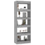bogreol/rumdeler 60x30x166 cm konstrueret træ betongrå