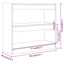 bogreol/rumdeler 80x30x72 cm sonoma-eg
