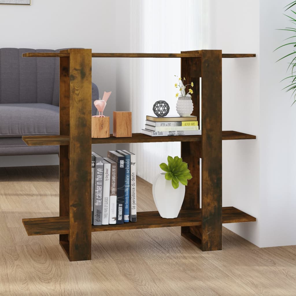 bogreol/rumdeler 100x30x87 cm sonoma-eg billede