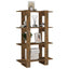 bogreol/rumdeler 80x30x123,5 cm røget egetræ