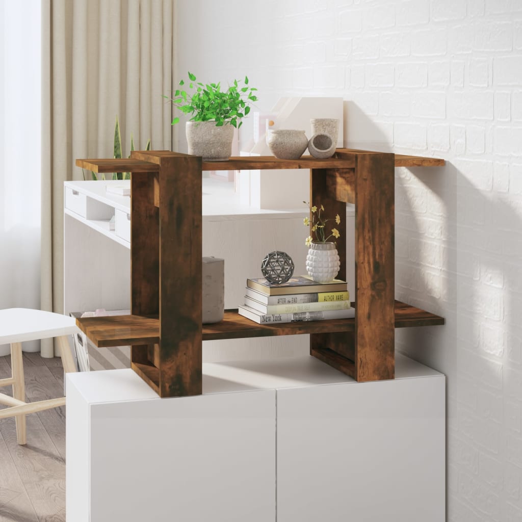 bogreol/rumdeler 80x30x51 cm røget egetræsfarve billede