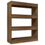 bogreol/rumdeler 80x30x103 cm konstrueret træ brun eg