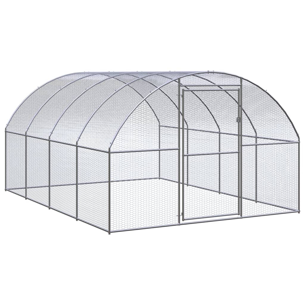 hønsehus 3x4x2 m galvaniseret stål billede