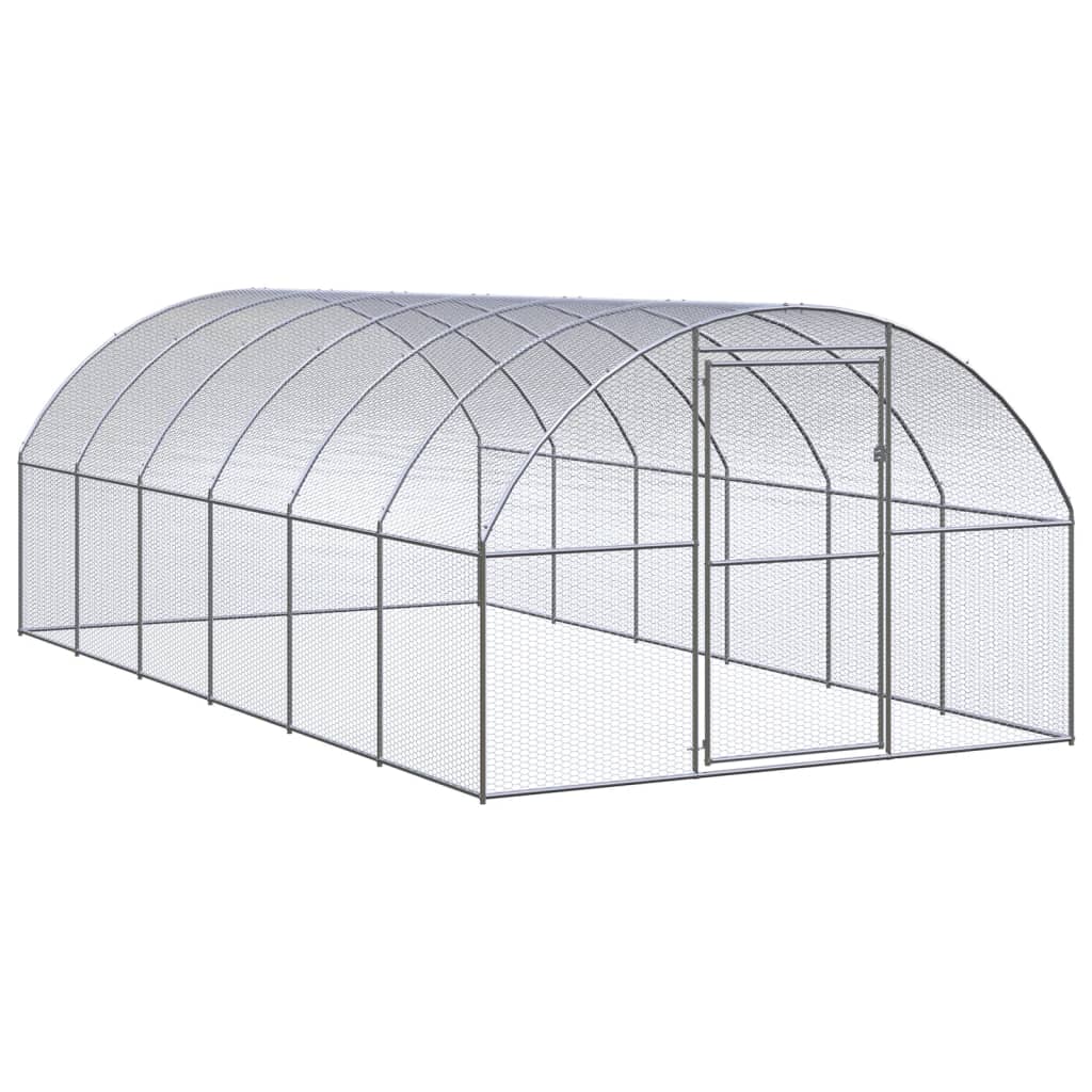 hønsehus 3x6x2 m galvaniseret stål billede