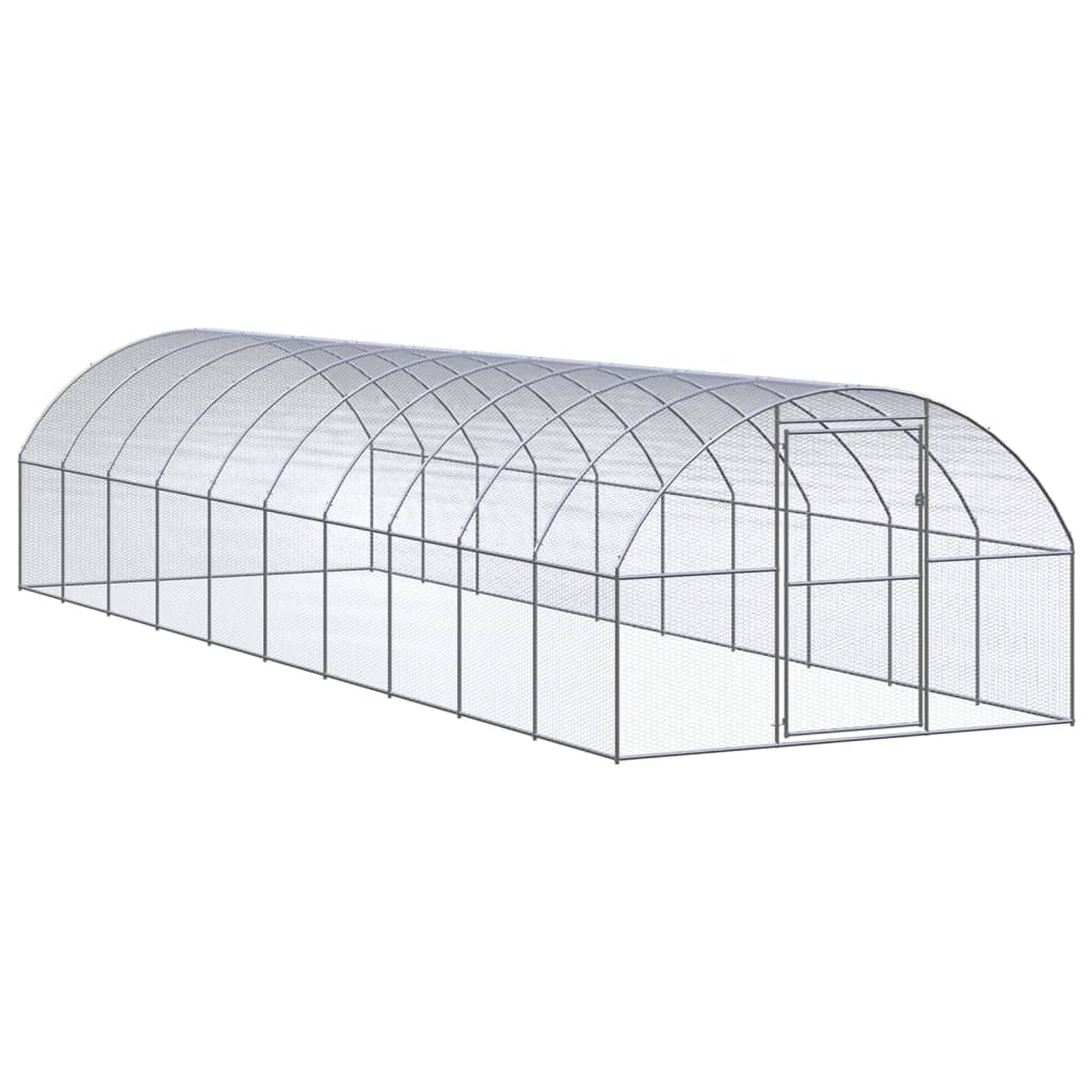 hønsehus 3x10x2 m galvaniseret stål billede