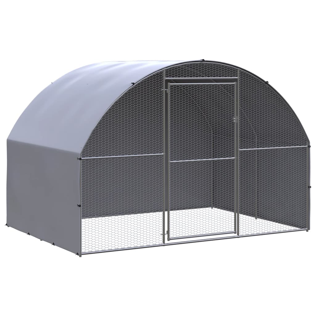 hønsehus 3x2x2 m galvaniseret stål billede