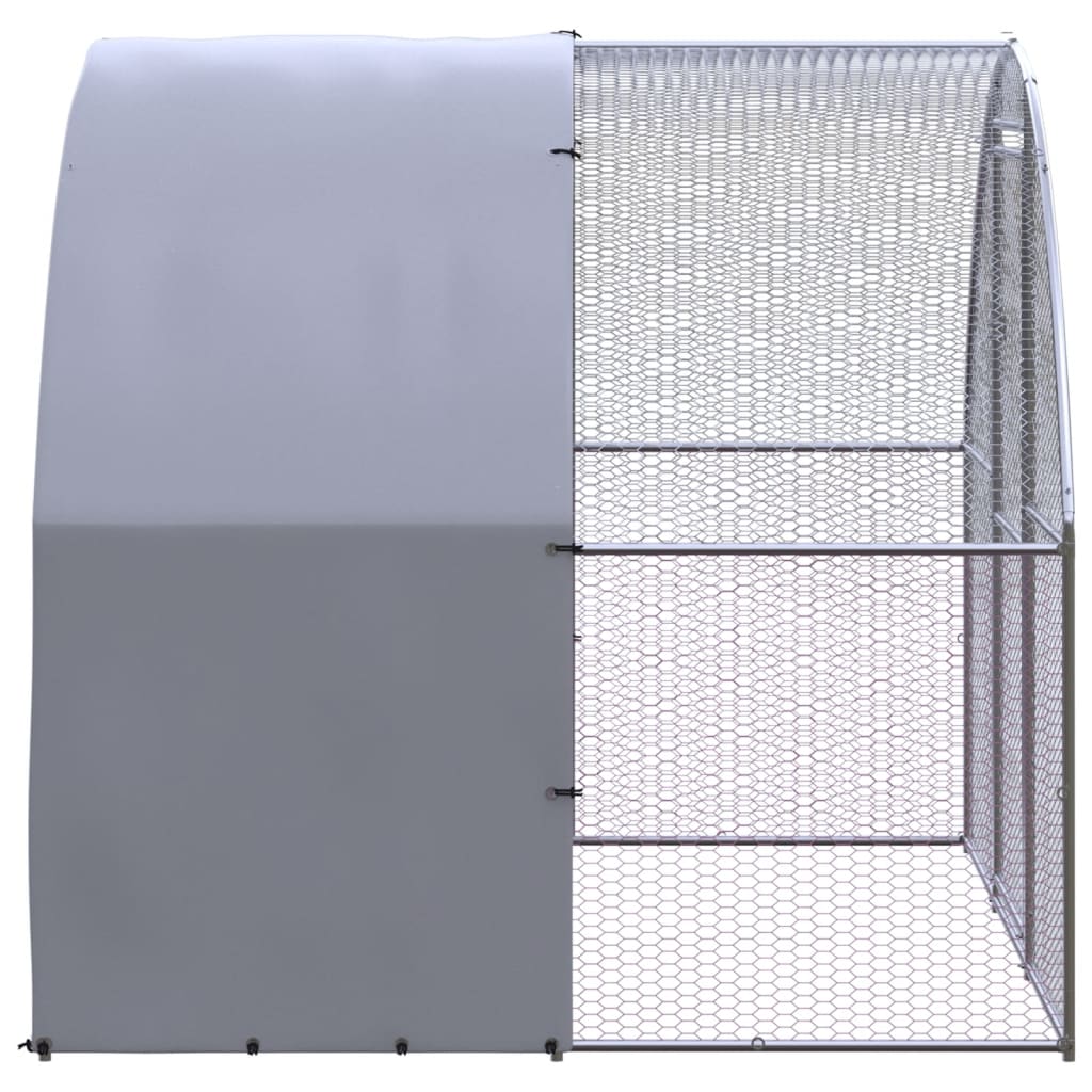 hønsehus 3x2x2 m galvaniseret stål