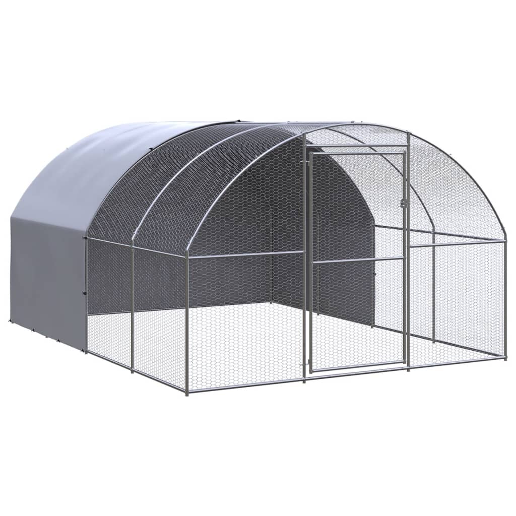 hønsehus 3x4x2 m galvaniseret stål billede
