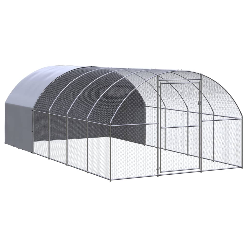 hønsehus 3x6x2 m galvaniseret stål billede
