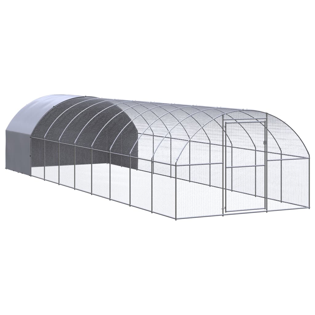 hønsehus 3x10x2 m galvaniseret stål billede