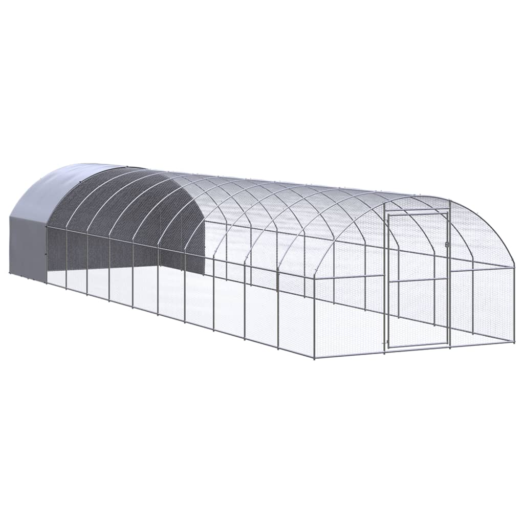 hønsehus 3x12x2 m galvaniseret stål billede